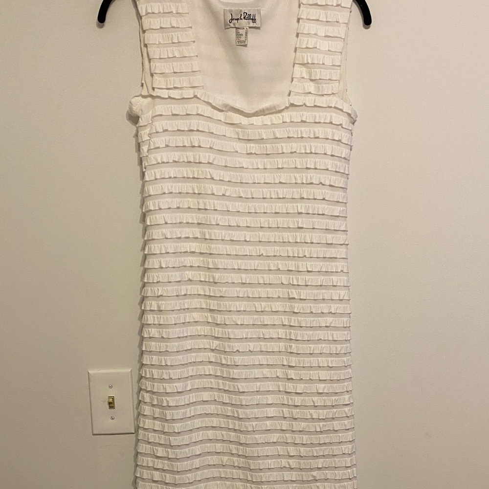 Joseph White Ruffle Mini Dress, nice condition